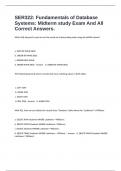 SER322&colon; Fundamentals of Database Systems&colon; Midterm study Exam And All Correct Answers&period;