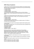 ABG Study Questions And Answers 2022&sol;2023