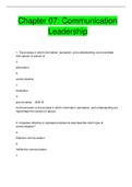Chapter 07: Communication  Leadership
