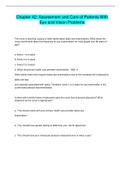 Chapter 42&colon; Assessment and Care of Patients With  Eye and Vision Problems