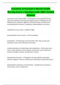 Essentials of Psychiatric Mental-Health  Nursing Exams &vert; Questions with 100&percnt; Verified  Answers 