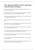 FCA  Operator Midterm Exam  Questions And All Correct Answers&period;