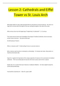 Lesson 2: Cathedrals and Eiffel  Tower vs St. Louis Arch