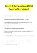 Lesson 2&colon; Cathedrals and Eiffel  Tower vs St&period; Louis Arch