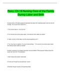 Perry&colon; Ch 16 Nursing Care of the Family  During Labor and Birth