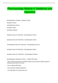 Pharmacology Module 4&colon; Sedatives and  Hypnotics