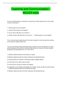 Teaching and Communication - NCLEX-style