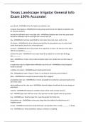 Texas Landscape Irrigator General Info Exam 100&percnt; Accurate&excl;