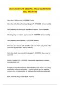 2025-2026 CCHP GENERAL EXAM QUESTIONS AND ANSWERS