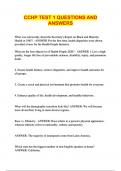 CCHP PACKAGED EXAMS LATEST VERSION