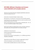 BYU GEOL 109 Exam 2 Questions and Answers Latest 2024&sol;2025 with complete solution