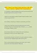 MSLC Final Exam Study Guide Questions with 100&percnt; Correct Answers &vert; Updated 2024 &vert; Guaranteed A&plus;