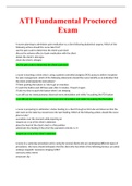 ATI Fundamental Proctored Exam| Fundamentals Proctored Exam| Graded A+| Latest 2022/2023