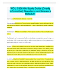 WGU C836 OA Study Guide &lpar;Overly Informative&rpar; Questions and Answers Rated A&plus;