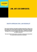 South African Civil Law Booklet