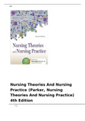 Nursing Theories And Nursing Practice 4th Edition By Smith Parker Test Bank