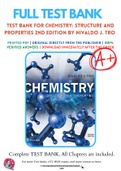 Test Bank For Chemistry: Structure and Properties 2nd Edition By Nivaldo J. Tro 9780134293936 Chapter 1-22 Complete Guide .