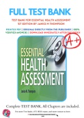 Test Bank For Essential Health Assessment 1st Edition By Janice M Thompson 9780803627888 Chapter 1-24 Complete Guide .