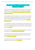 Practice test ENPC Questions and Answers Rated A
