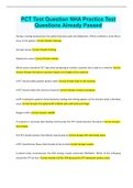 PCT Test Question NHA Practice Test Questions Already Passed