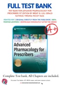Test Bank For Advanced Pharmacology for Prescribers 1st Edition by Brent Q. Luu, Gerald Kayingo, Virginia McCoy Hass 9780826195463 Chapter 1-36 Complete Guide.