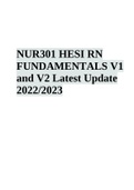  HESI RN FUNDAMENTALS V1 and V2 Latest Update 2022/2023