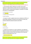 NUR 3145 Chapters 3&comma;4&comma;9&comma;10&comma;11&comma;12&comma;15 Critical Thinking answered exam questions new update 2022&sol;2023