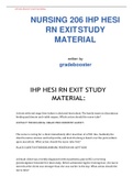 NURSING 206 IHP HESI RN EXIT STUDY MATERIAL