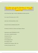 CCS Final exam practice Questions & Answers &vert;82 Questions with 100&percnt; Correct Answers &vert; Verified &vert; Updated 2024