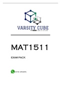 MAT1511 EXAM PACK 2022