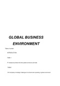 GLOBAL BUSINESS ENVIRONMENT