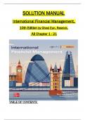 Solution Manual for International Financial Management&comma; 10th Edition&comma; 2024 By Cheol Eun&comma; Bruce G&period; Resnick&comma; All 1-21  Chapters Covered &comma;Latest Edition 