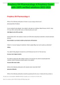 Prophecy RN Pharmacology A Prophecy Exam -with 100% verified solutions-2022-2024