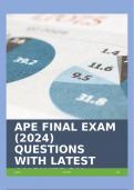 APE FINAL EXAM &lpar;2024&rpar; QUESTIONS WITH LATEST ANSWERS&excl;&excl;