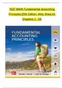 Solution Manual for Fundamental Accounting Principles&comma; 25th Edition by John Wild & Ken Shaw&comma; All 1-26 Chapters Covered &comma;Latest Edition 