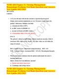 NURS 420 Chapter 31&colon; Nursing Management&colon; Hematologic Problems Test Bank Questions and Answers New Update 2022&sol;2023 