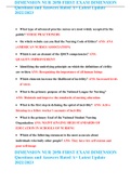 DIMENSION NUR 2058 FIRST EXAM DIMENSION Questions and Answers Rated A&plus; Latest Update 2022&sol;2023