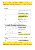Rasmussen College NURSING 2058 Dimensions Exam 1&colon; Study Guide Assured Satisfaction New Update 2022&sol;2023