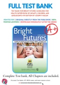 Test Bank For Bright Futures Guidelines for Health Supervision of Infants, Children, and Adolescents 4th Edition by Joseph F Hagan 9781610020220 Unit 1-18 Complete Guide.
