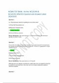 NCSBN TEST BANK - for the  NCLEX-RN & NCLEX-PN UPDATED Questions and  Answers New 2024&sol;2025 Version &semi;&lpar;100&percnt; Verified&rpar;
