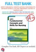 Test Banks For deWit's Fundamental Concepts and Skills for Nursing 5th Edition by Patricia A. Williams, 9780323396219, Chapter 1-41 Complete Guide