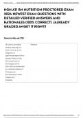 NGN ATI RN NUTRITION PROCTORED EXAM 2024 NEWEST EXAM QUESTIONS WITH DETAILED VERIFIED ANSWERS AND RATIONALES &lpar;100&percnt; CORRECT&rpar; &sol;ALREADY GRADED A&plus;&vert;GET IT RIGHT&excl;&excl;