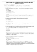 Complete Test Bank Pediatric Skills for Occupational Therapy Assistants 5th Edition Solomon Questions & Answers with rationales &lpar;Chapter 1-29&rpar;