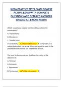 NCRA PRACTICE TESTS EXAM NEWEST  ACTUAL EXAM WITH COMPLETE  QUESTIONS AND DETAILED ANSWERS  GRADED A &vert; BRAND NEW&excl;&excl;&excl;