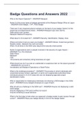 Badge Questions and Answers 2022