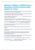 Methods 2 Midterm- NWHSU Exam Questions Verified Solutions New Update &lpar;A&plus; Pass&rpar;