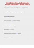World History Final - Saylor &lpar;from the  review&rpar; Questions And Complete Answers