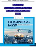 SOLUTION MANUAL Business Law&colon; Text & Exercises &lpar;MindTap Course List&rpar; 10th Edition by Roger LeRoy Miller&comma; William E&period; Hollowell&emsp;
