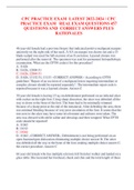 CPC PRACTICE EXAM  LATEST 2022-2024 &sol; CPC PRACTICE EXAM   REAL EXAM QUESTIONS 457 QUESTIONS AND  CORRECT ANSWERS PLUS RATIONALES