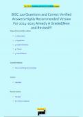 BISC 120 Questions and Correct Verified  Answers Highly Recommended Version  For 2024-2025 Already A Graded&vert;New  and Revised&excl;&excl;&excl;